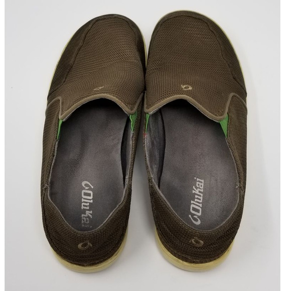 Oluaki Nohea Mesh Slip On Mustang - Lime Peel Mens Athletic Comfort Shoe 9 - Picture 4 of 6